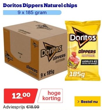 Promoties Doritos dippers naturel chips - Doritos - Geldig van 14/05/2024 tot 19/05/2024 bij Bol.com