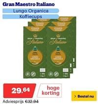 Gran maestro italiano lungo organica koffiecups-Gran maestro italiano