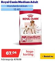 Promoties Royal canin medium adult hondenbrokken - Royal Canin - Geldig van 14/05/2024 tot 19/05/2024 bij Bol.com