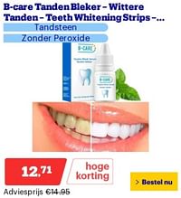 B-care tanden bleker - wittere tanden - teeth whitening strips-B-care 