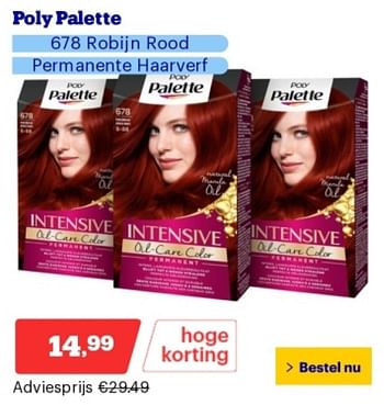 Promoties Poly palette 678 robijn rood permanente haarverf - Poly palette - Geldig van 14/05/2024 tot 19/05/2024 bij Bol.com