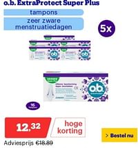 O.b. extra protect super plus tampons-OB