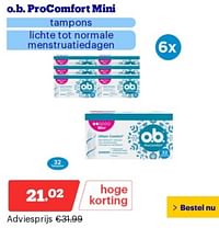 O.b. procomfort mini tampons-OB
