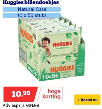 Promoties Huggies billendoekjes natural care - Huggies - Geldig van 14/05/2024 tot 19/05/2024 bij Bol.com