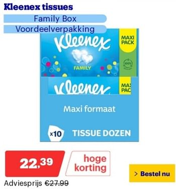 Promoties Kleenex tissues - Kleenex - Geldig van 14/05/2024 tot 19/05/2024 bij Bol.com