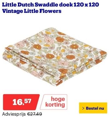 Promoties Little dutch swaddle doek vintage little flowers - Little Dutch - Geldig van 14/05/2024 tot 19/05/2024 bij Bol.com