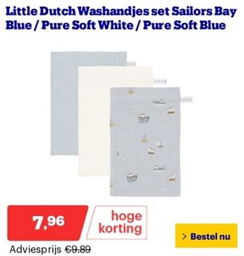 Promoties Little dutch washandjes set sailors bay - Little Dutch - Geldig van 14/05/2024 tot 19/05/2024 bij Bol.com