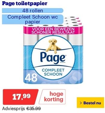 Promoties Page toiletpapier - Page - Geldig van 14/05/2024 tot 19/05/2024 bij Bol.com