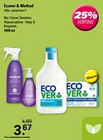 Promoties Ecover sensitive wasverzachter roos + bergamot - Ecover - Geldig van 15/05/2024 tot 01/06/2024 bij De Online Drogist