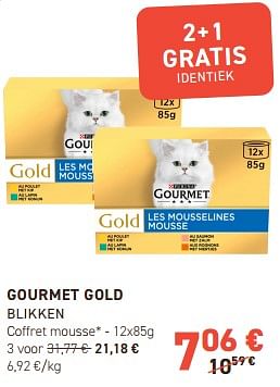 Promoties Gourmet gold blikken coffret mousse - Purina - Geldig van 15/05/2024 tot 26/05/2024 bij Tom&Co
