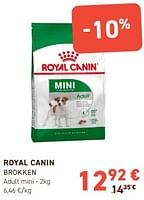 Promoties Royal canin brokken adult mini - Royal Canin - Geldig van 15/05/2024 tot 26/05/2024 bij Tom&Co