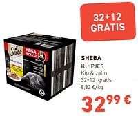 Promoties Sheba kuipjes kip + zalm - Sheba - Geldig van 15/05/2024 tot 26/05/2024 bij Tom&Co