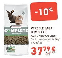 Promoties Versele laga complete konijnenvoeding - Versele-Laga - Geldig van 15/05/2024 tot 26/05/2024 bij Tom&Co