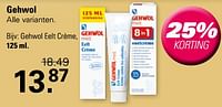 Promoties Gehwol eelt crème - Gehwol - Geldig van 15/05/2024 tot 01/06/2024 bij De Online Drogist
