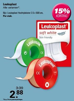 Promoties Leukoplast hechtpleister - Leukoplast - Geldig van 15/05/2024 tot 01/06/2024 bij De Online Drogist