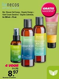 Shower gel energy organic orange + hand cream sensitive organic calendula-Benecos
