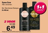Promoties Syoss care oleo intense shampoo - Syoss - Geldig van 15/05/2024 tot 01/06/2024 bij De Online Drogist