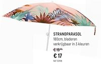 Promoties Strandparasol - Huismerk - Free Time - Geldig van 28/04/2024 tot 02/06/2024 bij Freetime