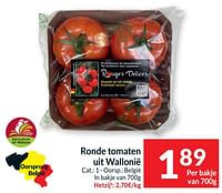 Promoties Ronde tomaten uit wallonië - Huismerk - Intermarche - Geldig van 21/05/2024 tot 26/05/2024 bij Intermarche