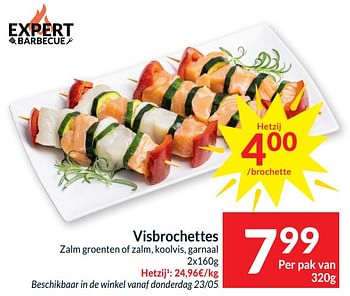 Promoties Visbrochettes zalm groenten of zalm koolvis garnaal - Huismerk - Intermarche - Geldig van 21/05/2024 tot 26/05/2024 bij Intermarche