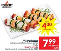 Visbrochettes zalm groenten of zalm koolvis garnaal-Huismerk - Intermarche