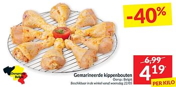 Promoties Gemarineerde kippenbouten - Huismerk - Intermarche - Geldig van 21/05/2024 tot 26/05/2024 bij Intermarche