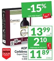 Promoties Aop corbières expert club rood - Rode wijnen - Geldig van 21/05/2024 tot 26/05/2024 bij Intermarche