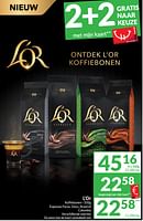 Promoties L`or koffiebonen espresso forza onyx brazil of colombia - Douwe Egberts - Geldig van 21/05/2024 tot 26/05/2024 bij Intermarche
