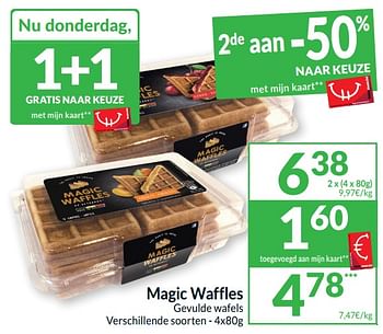 Promoties Magic waffles gevulde wafels - Huismerk - Intermarche - Geldig van 21/05/2024 tot 26/05/2024 bij Intermarche