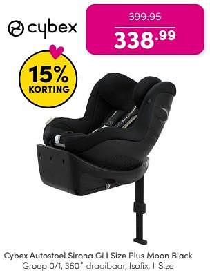 Promoties Cybex autostoel sirona gi i size plus moon black - Cybex - Geldig van 19/05/2024 tot 25/05/2024 bij Baby & Tiener Megastore
