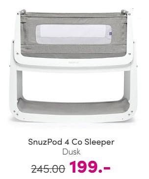 Promoties Snuzpod 4 co sleeper - Snuzpod - Geldig van 19/05/2024 tot 25/05/2024 bij Baby & Tiener Megastore