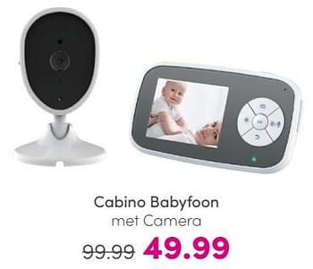 Promoties Cabino babyfoon met camera - Cabino - Geldig van 19/05/2024 tot 25/05/2024 bij Baby & Tiener Megastore
