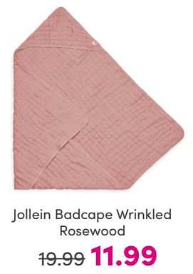 Promoties Jollein badcape wrinkled rosewood - Jollein - Geldig van 19/05/2024 tot 25/05/2024 bij Baby & Tiener Megastore