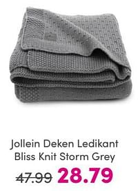 Jollein deken ledikant bliss knit storm grey-Jollein