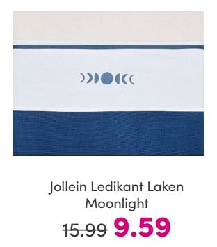 Promoties Jollein ledikant laken moonlight - Jollein - Geldig van 19/05/2024 tot 25/05/2024 bij Baby & Tiener Megastore
