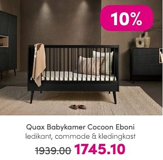 Promoties Quax babykamer cocoon eboni - Quax - Geldig van 19/05/2024 tot 25/05/2024 bij Baby & Tiener Megastore