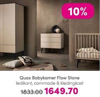Promoties Quax babykamer flow stone - Quax - Geldig van 19/05/2024 tot 25/05/2024 bij Baby & Tiener Megastore