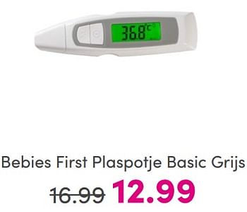 Promoties Bebies first plaspotje basic grijs - bebiesfirst - Geldig van 19/05/2024 tot 25/05/2024 bij Baby & Tiener Megastore