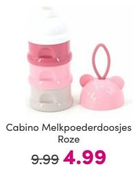 Cabino melkpoederdoosjes roze-Cabino