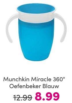 Promoties Munchkin miracle 360° oefenbeker blauw - Munchkin - Geldig van 19/05/2024 tot 25/05/2024 bij Baby & Tiener Megastore