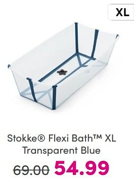 Promoties Stokke flexi bath xl transparent blue - Stokke - Geldig van 19/05/2024 tot 25/05/2024 bij Baby & Tiener Megastore