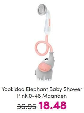 Promoties Yookidoo elephant baby shower pink 0-48 maanden - Yookidoo - Geldig van 19/05/2024 tot 25/05/2024 bij Baby & Tiener Megastore