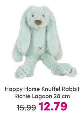 Promoties Happy horse knuffel rabbit richie lagoon - Happy Horse - Geldig van 19/05/2024 tot 25/05/2024 bij Baby & Tiener Megastore
