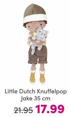 Promoties Little dutch knuffelpop jake - Little Dutch - Geldig van 19/05/2024 tot 25/05/2024 bij Baby & Tiener Megastore