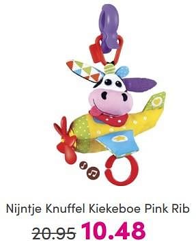 Promoties Nijntje knuffel kiekeboe pink rib - Nijntje - Geldig van 19/05/2024 tot 25/05/2024 bij Baby & Tiener Megastore