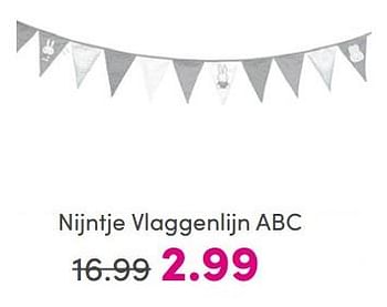 Promoties Nijntje vlaggenlijn abc - Nijntje - Geldig van 19/05/2024 tot 25/05/2024 bij Baby & Tiener Megastore