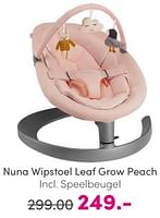 Promoties Nuna wipstoel leaf grow peach - Nuna - Geldig van 19/05/2024 tot 25/05/2024 bij Baby & Tiener Megastore