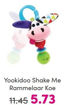 Promoties Yookidoo shake me rammelaar koe - Yookidoo - Geldig van 19/05/2024 tot 25/05/2024 bij Baby & Tiener Megastore