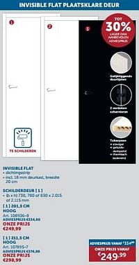 Invisible flat schilderdeur-Huismerk - Zelfbouwmarkt