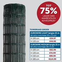 Promoties Tuindraad groen eurowire light - Huismerk - Zelfbouwmarkt - Geldig van 21/05/2024 tot 17/06/2024 bij Zelfbouwmarkt